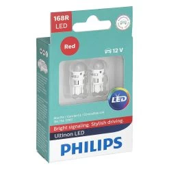 Philips® 168RLED - Ultinon LED Bulbs (168, Red)