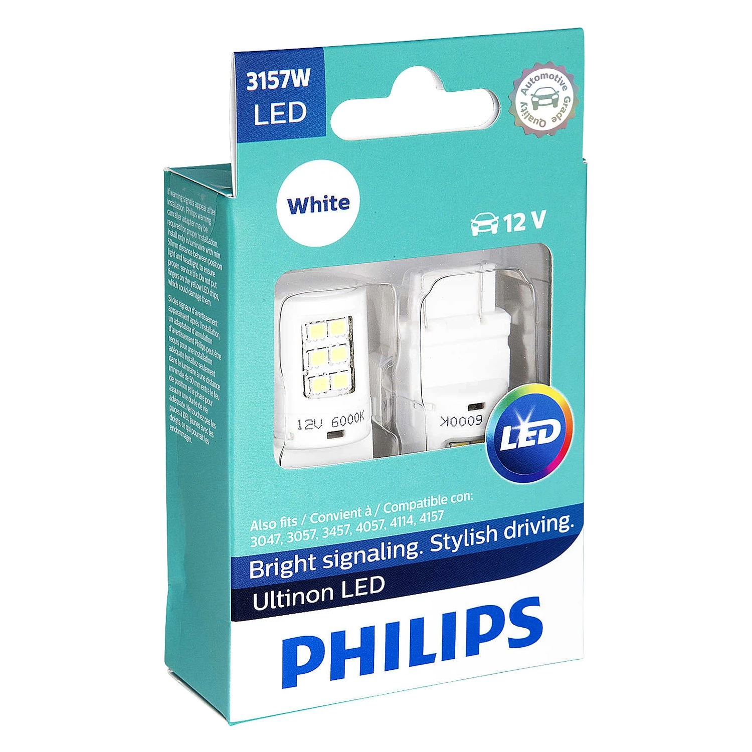Philips® 3157WLED - Ultinon LED Bulbs (3157, White) - Image 3