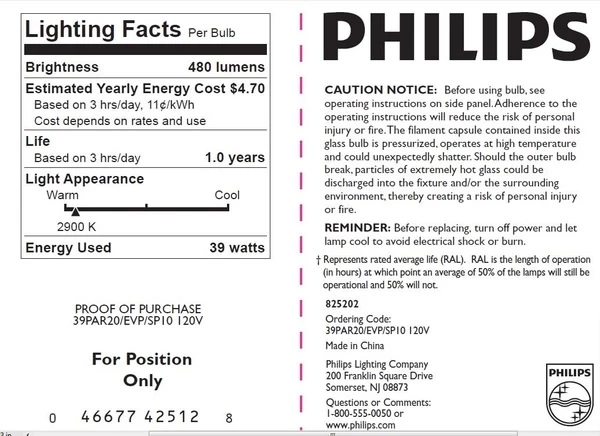 Philips Halogen Incandescent Light Bulb (425124) - Image 3