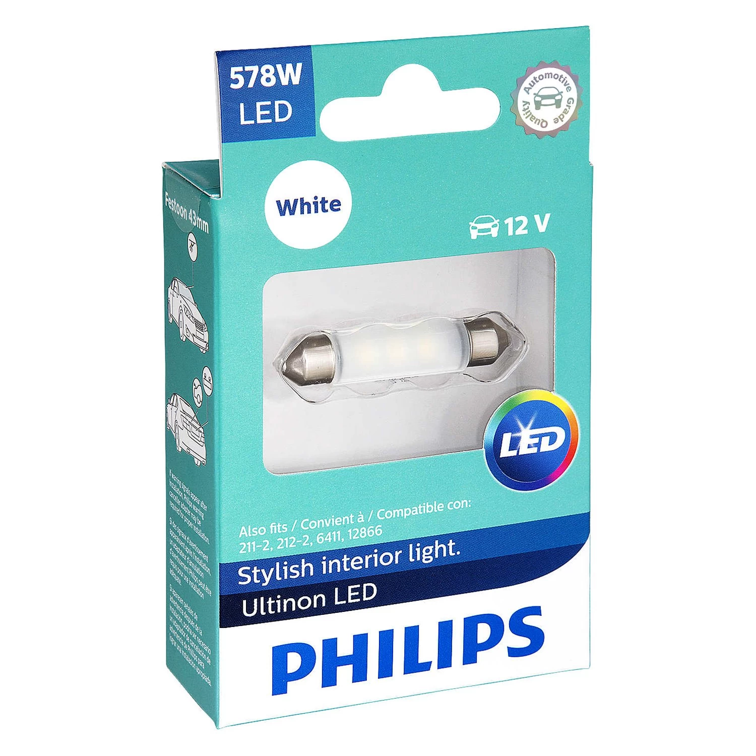 Philips® 578WLED - Ultinon LED Bulb (578, White) - Image 3